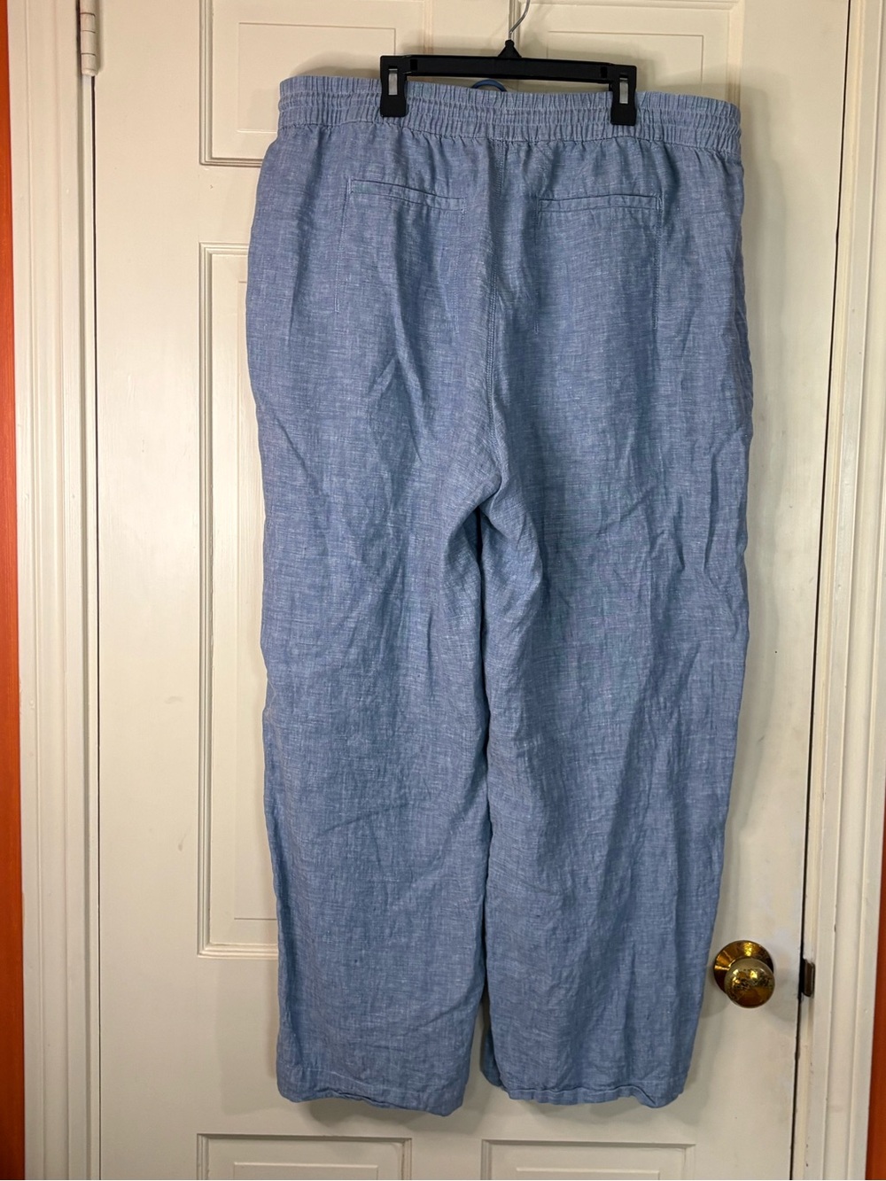 Athleta Retreat Linen Wide Leg Pants Coastal Chambray Resort Women 18 Beachy - Picture 10 of 10